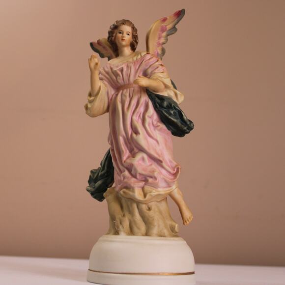 VTG Milano Porcelain ANGEL Music Sculpture "Hark The Herald" by Eda Mann - Picture 1 of 10